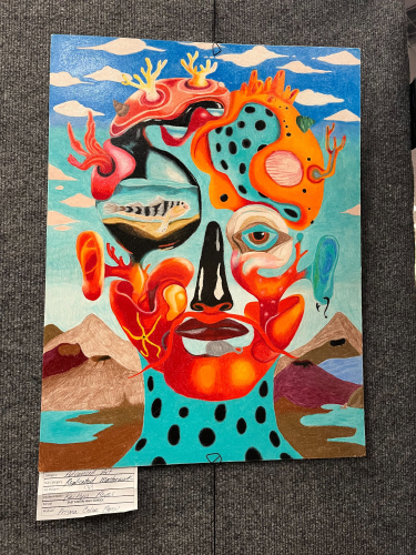 A color pencil art piece